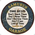 thumbnail image 1 of SAMUEL'S Garage Rules 12" Round Metal Sign Garage Wall Décor 100140015345, 1 of 1