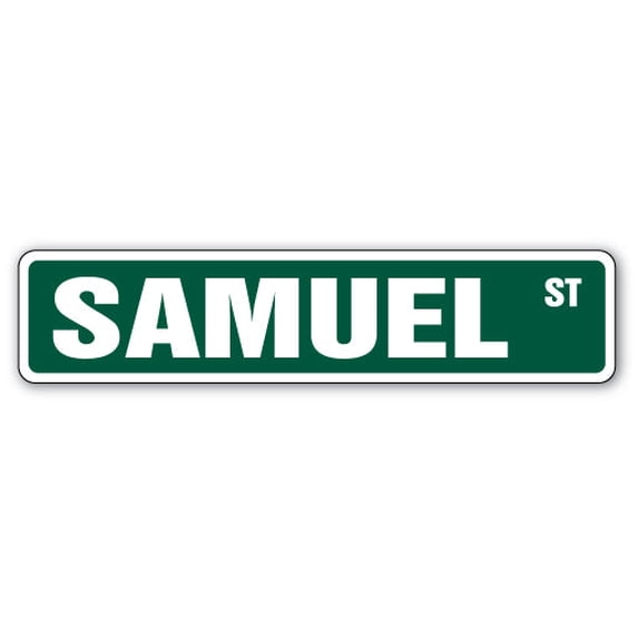SAMUEL Street Sign Childrens Name Room Sign | Indoor/Outdoor | 30" Wide