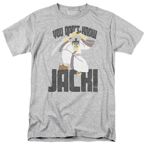 SAMURAI JACK/DON'T KNOW JACK - S/S ADULT 18/1 - HEATHER - LG