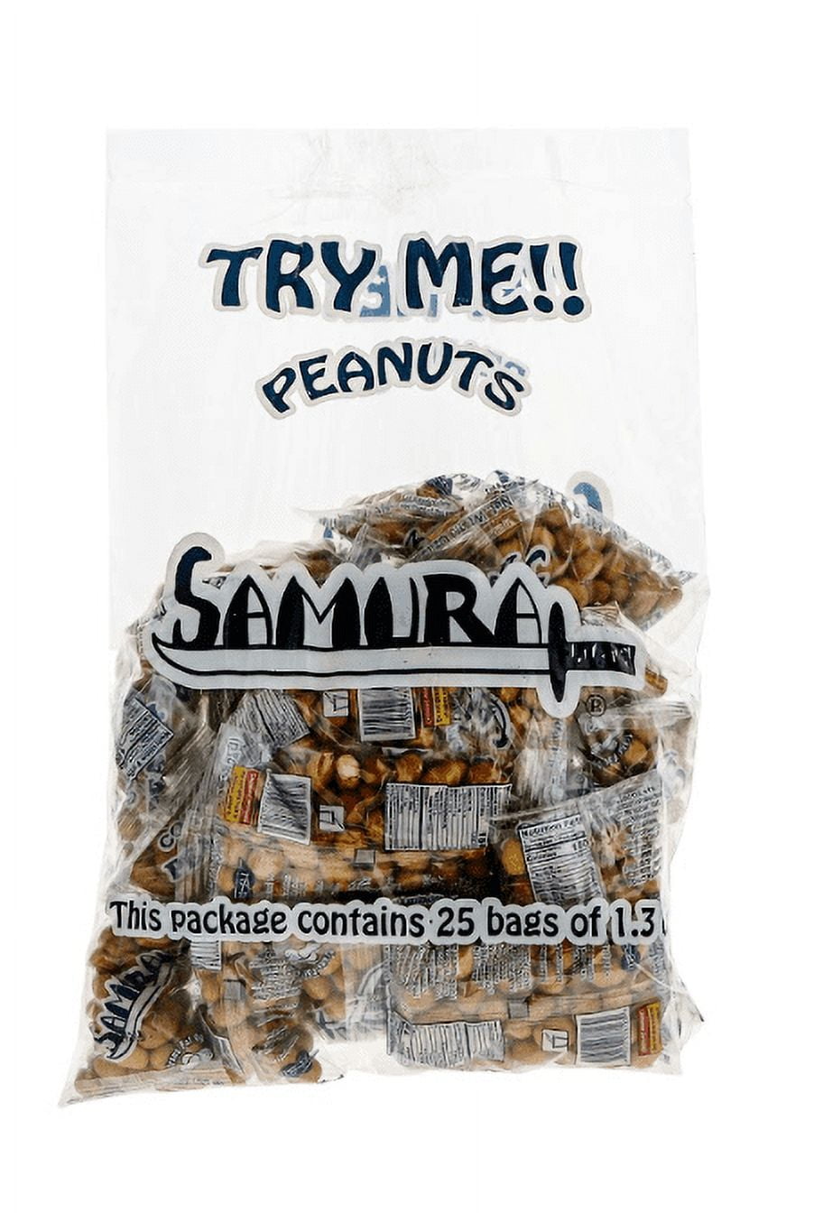 Samurai Japanese Style Asian Peanut - 1.3 oz Each Bag (25 in