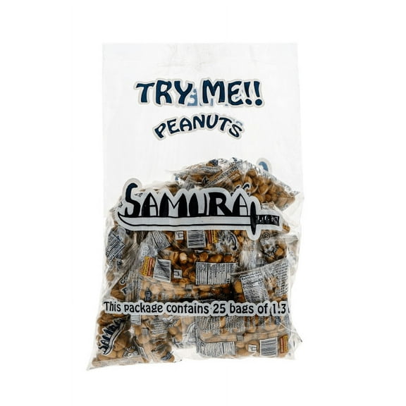 SAMURAI JAPANESE STYLE PEANUT - Bag 1.3 oz Each ( 25 in a Pack )