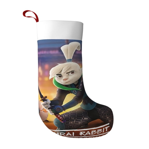 SAMURAI RABBIT Ultra soft velvet Christmas socks, Large Super Soft Christmas Stockings For Christmas Xmas Tree Holiday Fireplace Family Decor Gifts