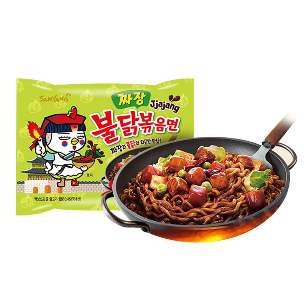 SAMYANG KOREAN FIRE NOODLE CHALLENGE HOT CHICKEN FLAVOR RAMEN SPICY NOODLE (Jjajang Flavor (5pcs))
