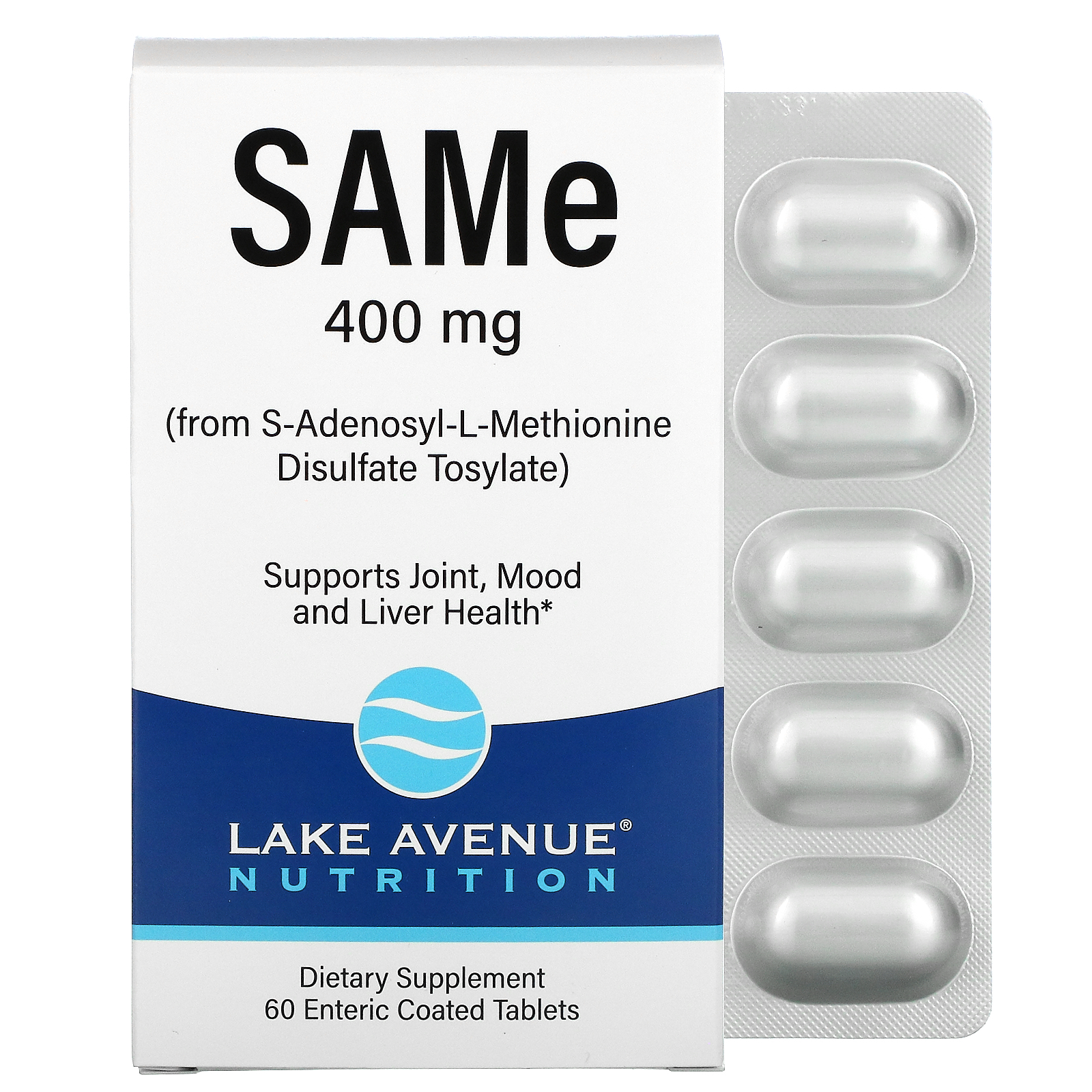 Spring Valley SAMe Enteric Coated Caplets, 400 mg, 18 count