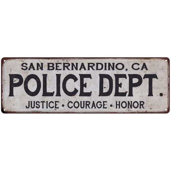 SAN BERNARDINO, CA POLICE DEPT. Home Decor Metal Sign Gift 6x18 206180012090