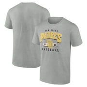 San Diego Padres Mens Heather Gray Overcome Cotton T-Shirt, Up to Size 3XL