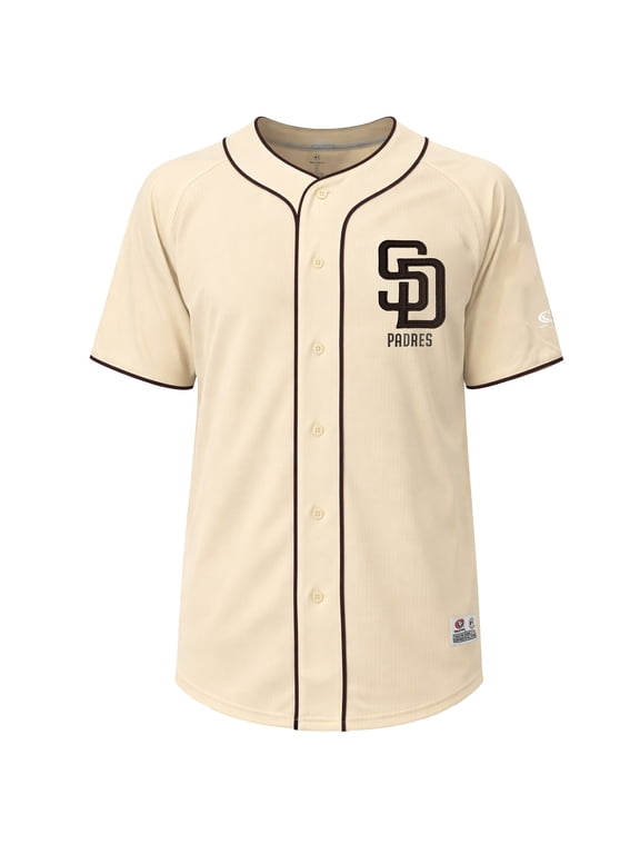 MLB San Diego Padres Men's Cream Full Button Jersey