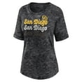thumbnail image 1 of San Diego Padres Women's Heather Charcoal Get Going Fashion Top, Up to Size 3XL, 1 of 1