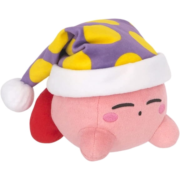 SAN-EI KP61 Kirby All Star Collection Sleep Kirby Plush Toy, Size S, Height 4.7 inches (12 cm)