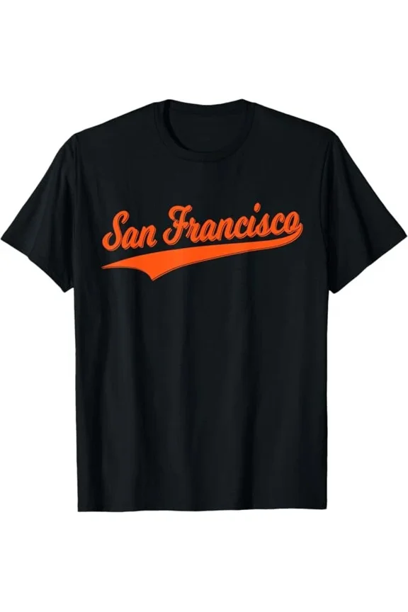SAN FRANCISCO SF VARSITY SCRIPT VINTAGE SPORTS JERSEY Graphic Unisex T-Shirt, up to Size 5XL