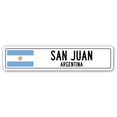 thumbnail image 1 of SAN JUAN ARGENTINA Street Sign Argentinian flag city country road wall gift, 1 of 5