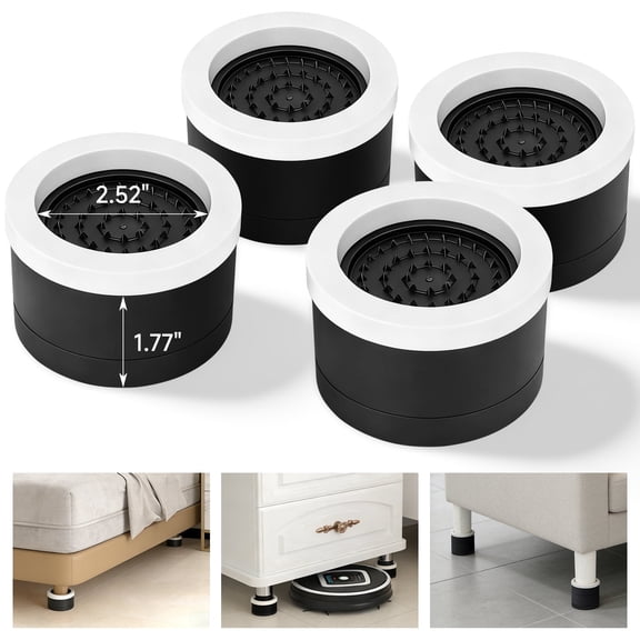 SAN LIKE Bed Risers 4PCS Furniture Risers 1.77in Adjustable Bed Elevators Office Leg Raiser for Tables Beds Chairs Sofas Desks etc., Adjustable Heights: 1.77", 3.35", 4.92" (One Layers 1.77")