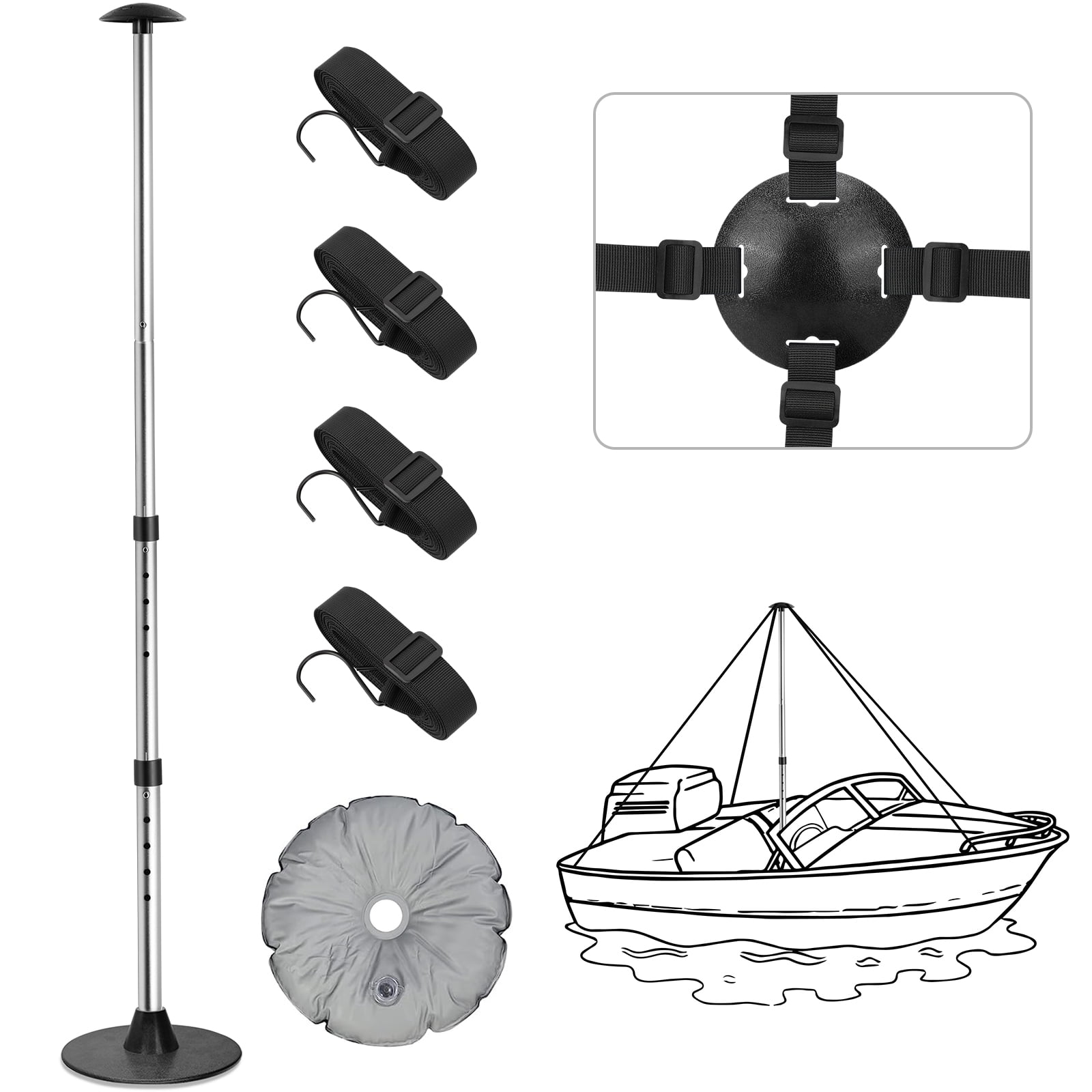 SAN LIKE Boat Cover Support Poles Pontoon Support Pole for Boat Cover System Extension