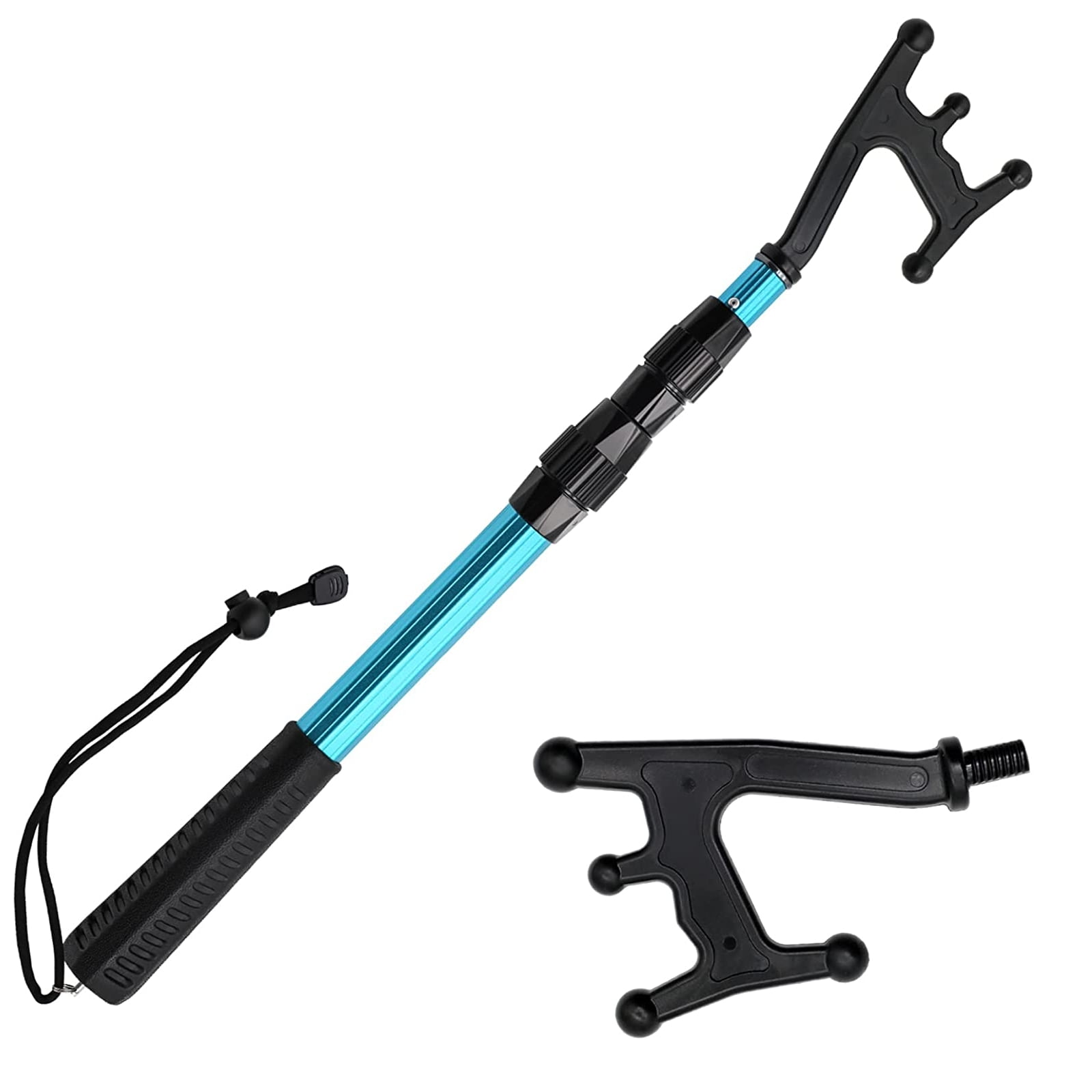 SAN LIKE Boat Hook Telescopic Boat Hook Extendable Push Pole for Docking  Aluminum &Lightweight with Floating Hand Grips for Docking Extend to