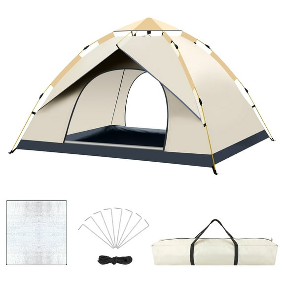 SAN LIKE Camping Tent 2/3/4 Person Instant Easy Pop Up Tents for Camping Lightweight Backpacking Tent Automatic Waterproof Family Easy Set Up Tent for Camping Hiking Traveling - No Windows