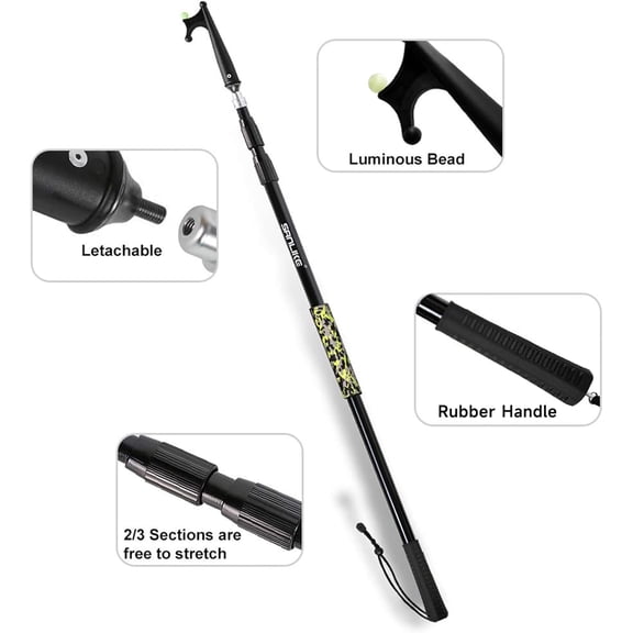 SAN LIKE Telescopic Boat Hook - Boat Hook for Docking with Telescoping Extension Pole