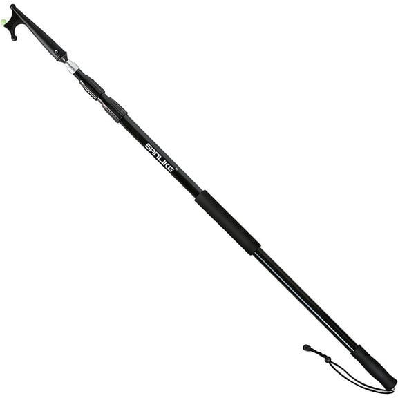 SAN LIKE Telescoping Boat Hooks Adjustable Boat Hook Pole 11.2FT- Floating,Durable,Rust-Resistant with Luminous Bead,Push Pole for Docking&Balck