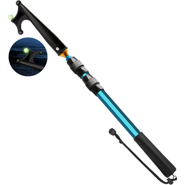 SAN LIKE Telescoping Boat Hooks Adjustable Boat Push Pole - Dock Pole  Floating,Durable,Rust-Resistant with Luminous Bead Push Pole for Docking  Extends from 2.63Ft to 6.75Ft & Blue 