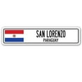thumbnail image 1 of SAN LORENZO PARAGUAY Street Sign Paraguayan flag city country road wall gift, 1 of 5