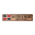 thumbnail image 1 of SAN PEDRO DE MACORIS DOMINICAN REPUBLIC Vintage Aluminum Street Sign Dominican flag city rustic metal tin gift | Indoor/Outdoor | 18" Wide, 1 of 4