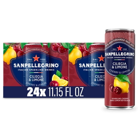 SanPellegrino Soda Italiana Sparkling Cherry and Lemon, 24 Pack Cans