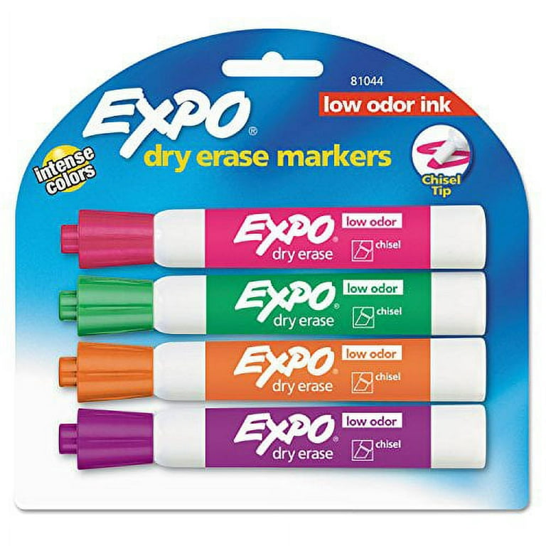 Expo 1902250 Low-Odor Dry-Erase Marker with Dry-Erase Calendar Board, Ultra Fine, 4/Set