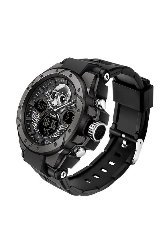 SANAD Top Brand 2022 New Men's Watches Sport Dual Display Watch 5ATM Waterproof Quartz Wristwatch for Men relogio masculino 6087