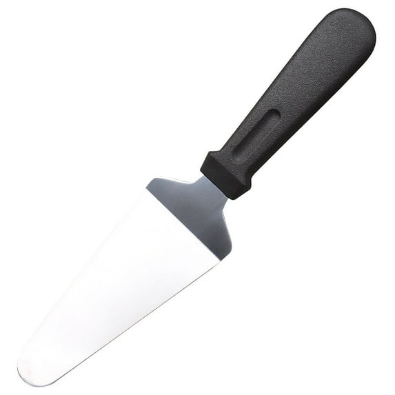 SANAG Stainless Steel Pizza Peel Pie Server Cake Spatula Scraper with Plastic Handle Baking Flatware, Black