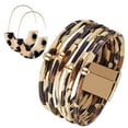 thumbnail image 1 of SANAG Women Girls Bracelets Earrings Leopard Print Set Pendant Attractive Wristband Vintage Style Fashion Jewelry, 1 of 7