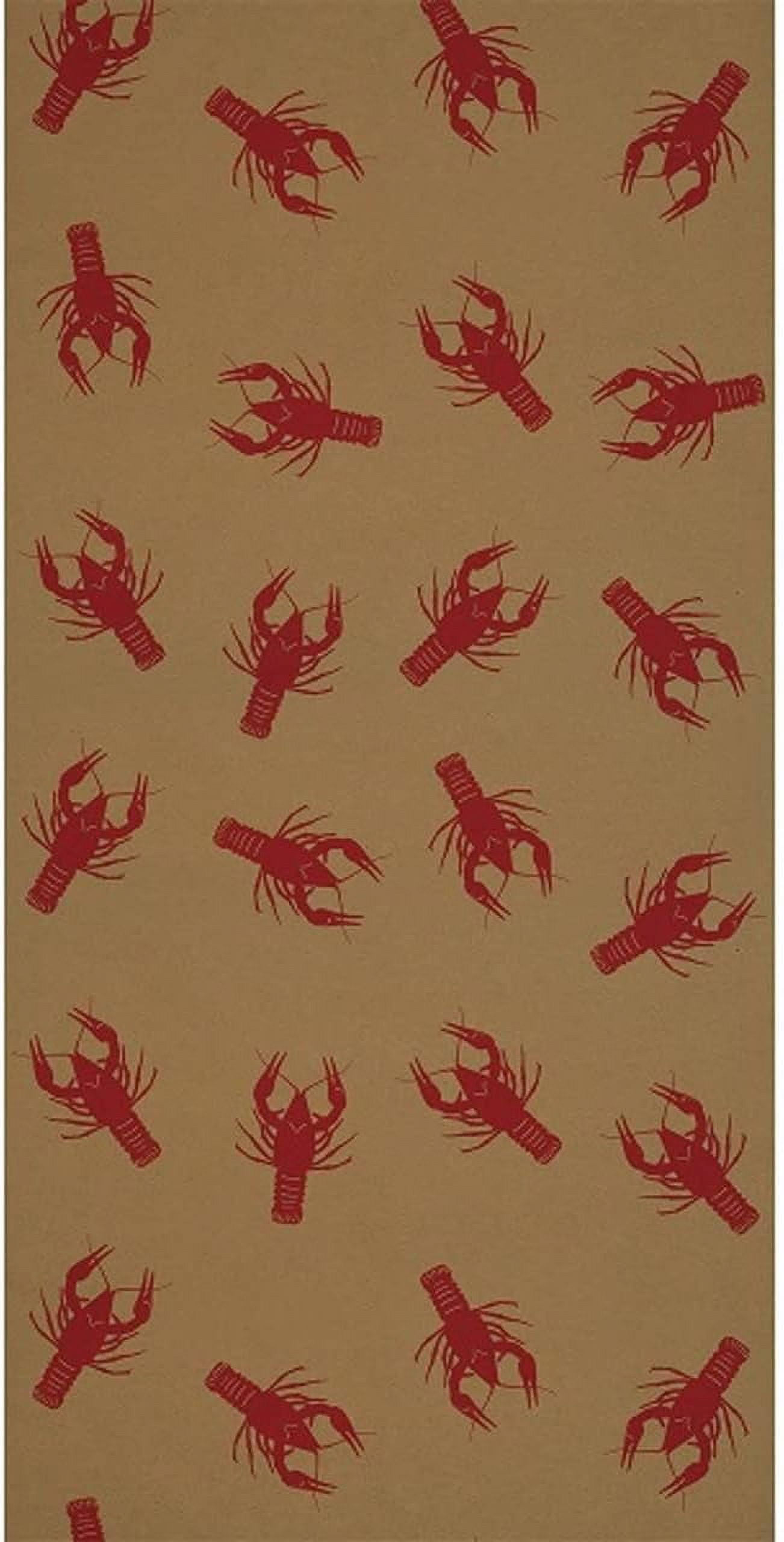 SANCARDY Crawfish Lobster Print Paper Roll (50 feet) Newspaper Gift ...