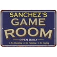 thumbnail image 1 of SANCHEZ'S Blue Game Room Sign Metal Wall Decor 8x12 108120002404, 1 of 1
