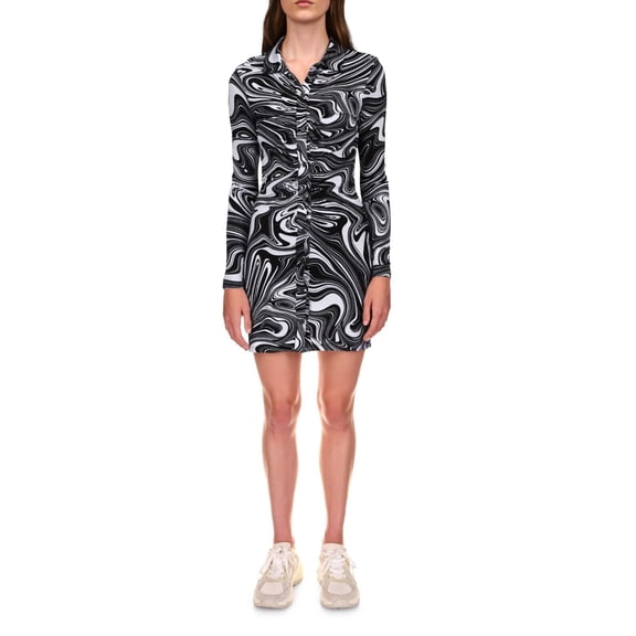 SANCTUARY Daydream Knit Shirtdress Black Size XS MSRP $99