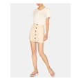 thumbnail image 1 of SANCTUARY Womens Beige Pocketed Button Front Mini Pencil Skirt XXL, 1 of 2