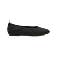 thumbnail image 1 of SANCTUARY Womens Black All-Over Knitted Detail Cushioned Comfort Social Round Toe Slip On Leather Ballet Flats 9 M, 1 of 5