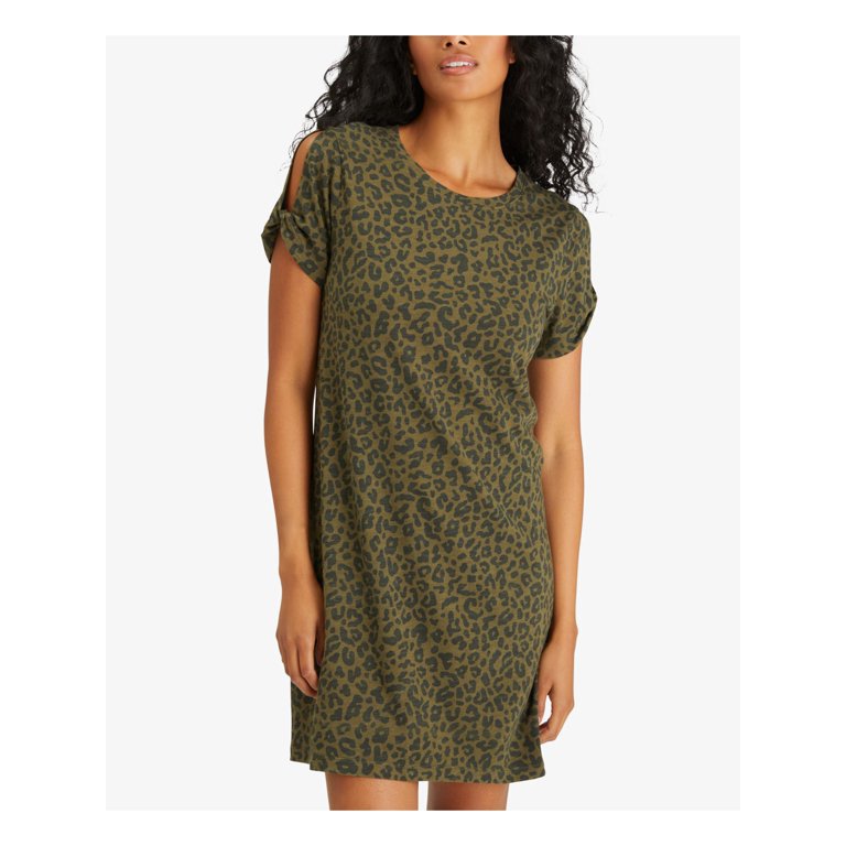 Women's Green Animal Print Dresses