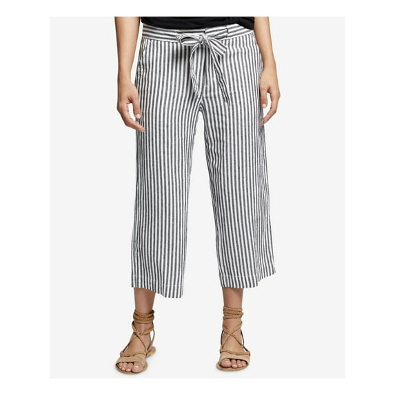 SANCTUARY Womens Ivory Striped Linen Casual Pants 32 Waist
