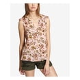 thumbnail image 1 of SANCTUARY Womens Pink Floral Print Sleeveless V Neck Top XS, 1 of 4