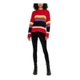 thumbnail image 1 of SANCTUARY Womens Red Color Block Long Sleeve Crew Neck T-Shirt L, 1 of 4