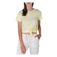 thumbnail image 1 of SANCTUARY Womens Yellow Tie Dye Short Sleeve Crew Neck T-Shirt XXS, 1 of 2
