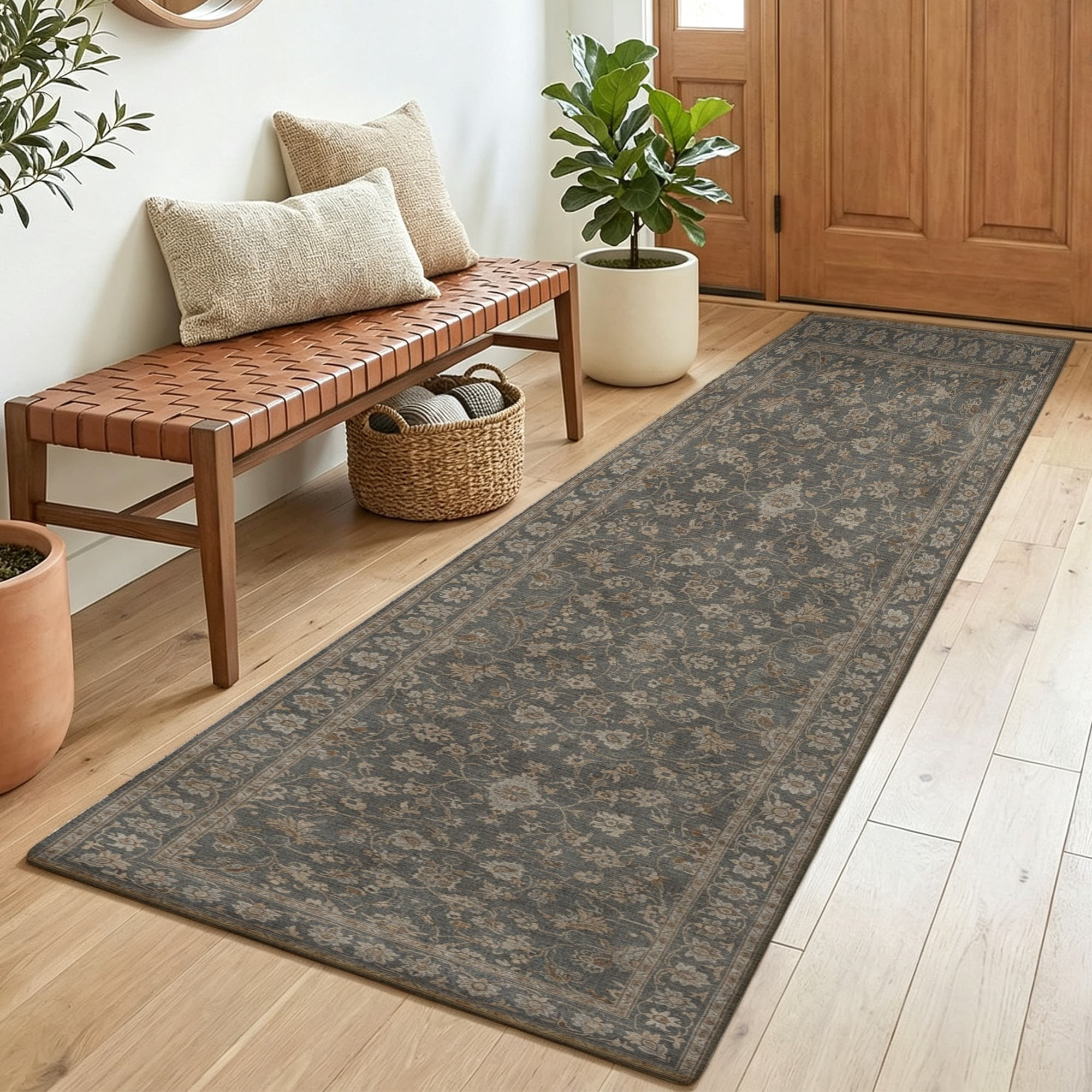 Sand Soft Fall SAND KEEPER 2x5 Hallway Runner Rug, Washable Non Slip Low Pile Soft ...