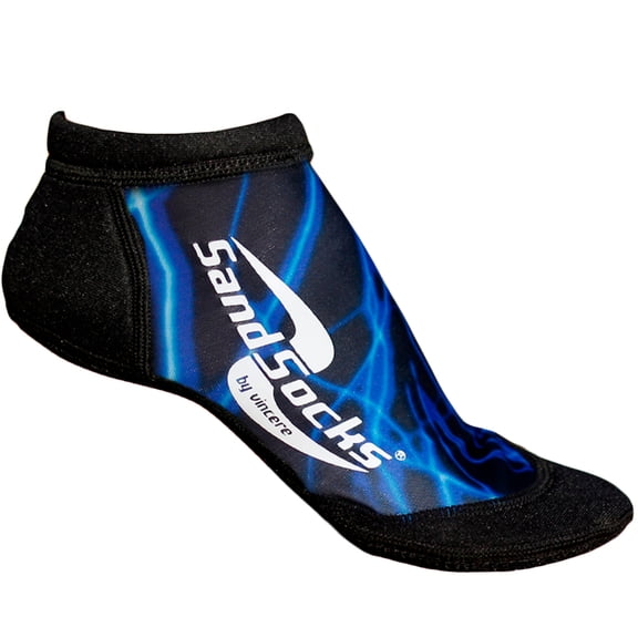 SAND SOCKS Adult Unisex Sprites Low Top Sand Socks, Color: Blue Lightning, Size: XS