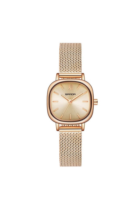 2022 Fashion Rose Gold Watches Women Quartz Watch Luxury Casual Leather Wristwatch for Lady Clock Relogio Feminino P1098
