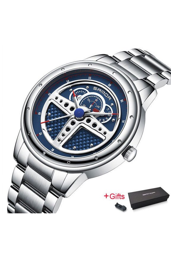 2022 Luxury Fashion Steel Men Watches Waterproof Quartz Movement Wristwatch Casual Leather Watch Relogio Masculino P1110