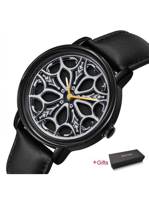 2022 New Casual Men's Watches Luxury Fashion Rotating Dial Wristwatch For Men Quartz Watch Clock Relogio Masculino P1105