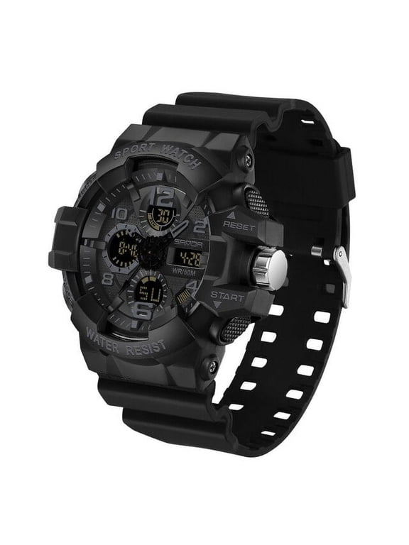 Brand Outdoor Sport Watches 50M Waterproof Men's Watch Dual Display Quartz Wristwatch for Male Relogio Masculino 3168