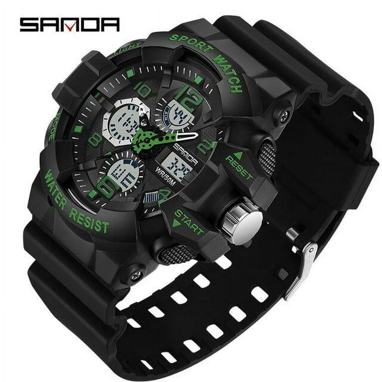 SANDA Men Military Watches White Sport Watch LED Digital 50M Waterproof  Watch Men Multifunction Clock Relogio Masculino 