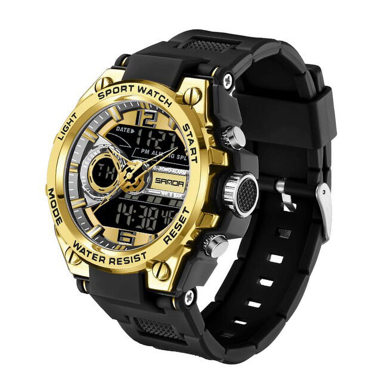 SANDA New Sport Military Men's Watches 50M Waterproof Quartz Wristwatch LED  Digital Watch for Male Clock Relogios Masculino 6092