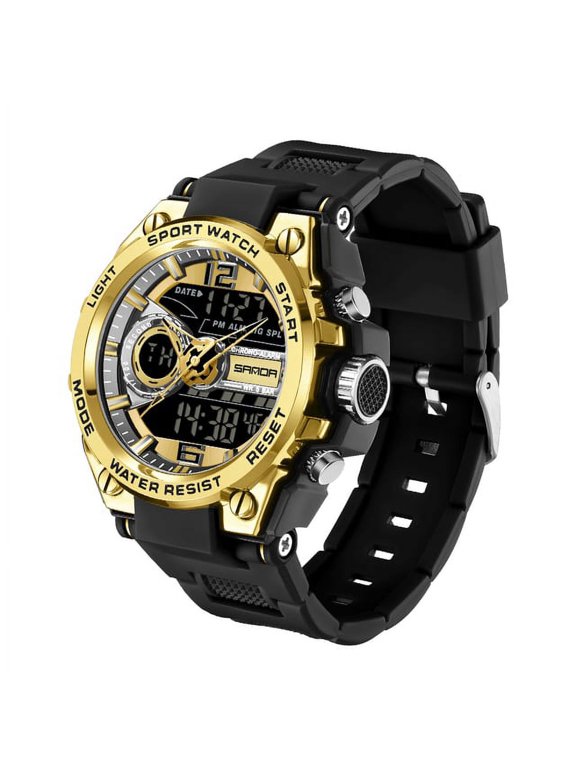 New Sport Military Men's Watches 50M Waterproof Quartz Wristwatch LED Digital Watch for Male Clock Relogios Masculino 6092