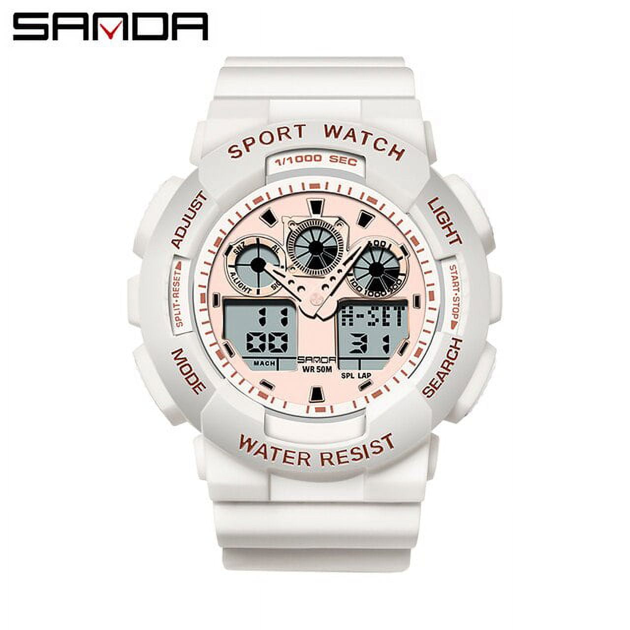 SANDA Women Sports Watches Multifunction Fashion Waterproof Watch Analog Digital  Watch Ladies Clock Casual Relogio Feminino 3017 