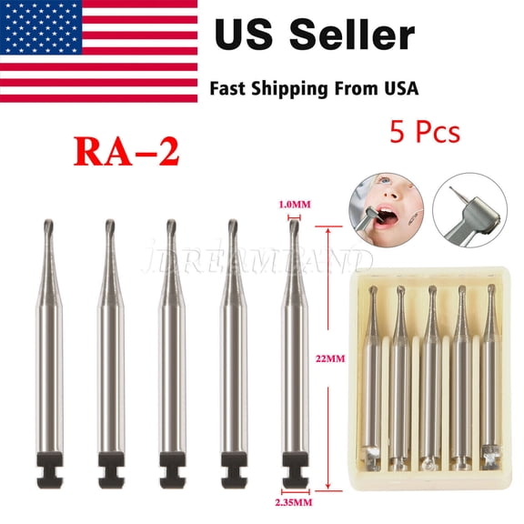 SANDENT Dental FG Surgical Bur High Speed Handpiece Round Carbide Tungsten Steel /RA Low Speed Handpiece